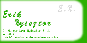 erik nyisztor business card